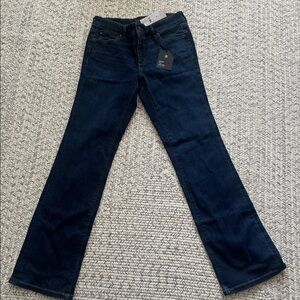 Ann Taylor Dark Blue Denim Curvy Slim  Boot Cut Jeans